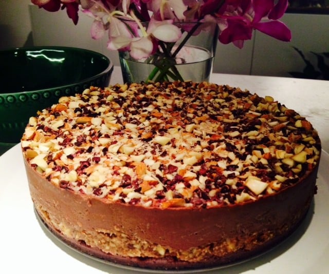 Raw Salted Caramel Almond Cake