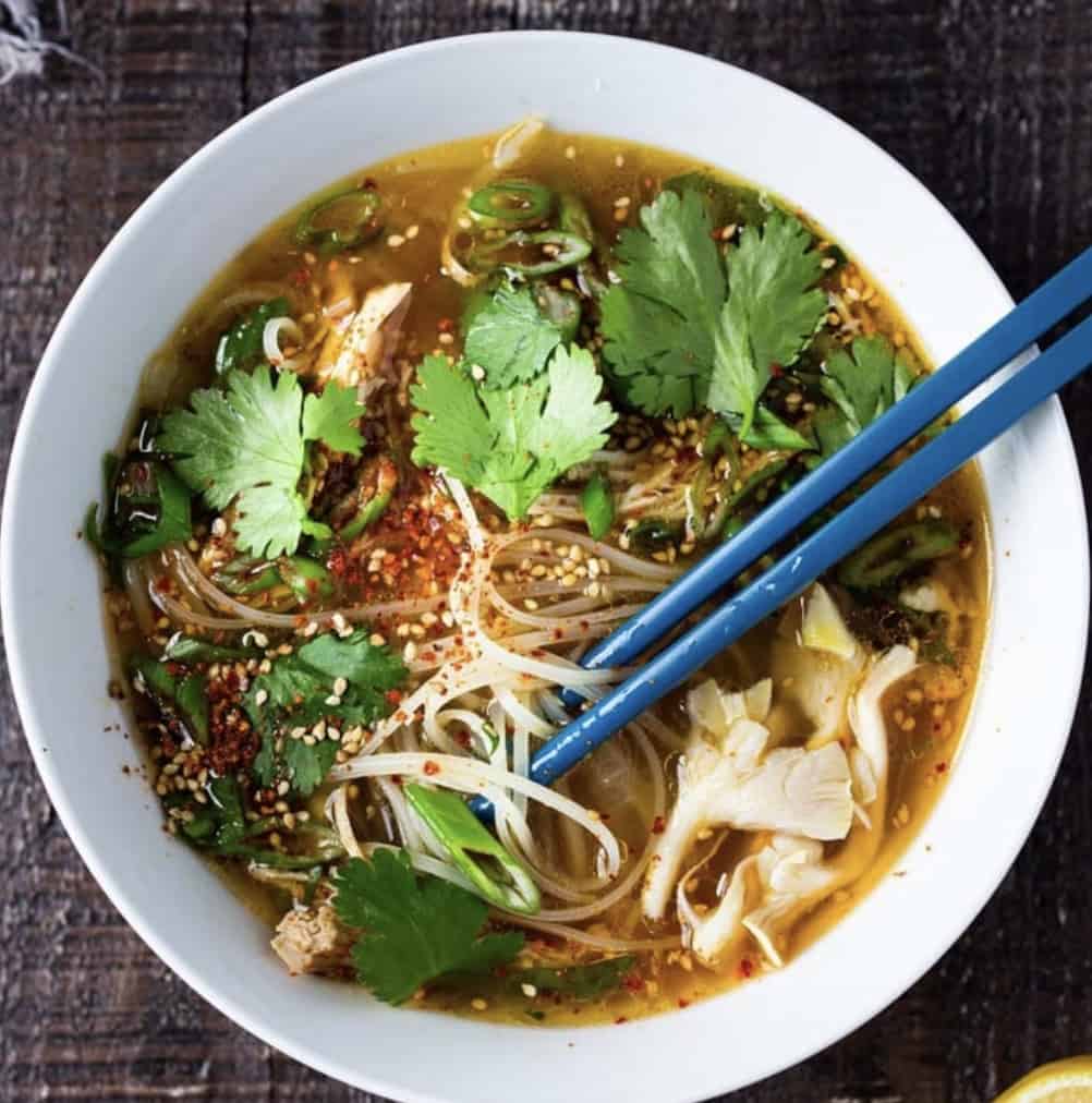 Asian Chicken Soup with Noodles